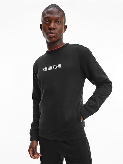Calvin Klein Ruhák HU101762 | Calvin Klein Cotton Blend Férfi Pulóver Fekete